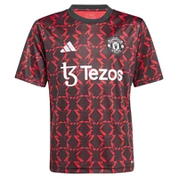 Haut d'avant-match adidas noir Manchester United 2024/25 pour enfant