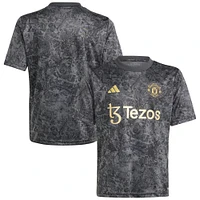 Youth adidas Black Manchester United x Stone Roses 2023/24 Pre-Match Top