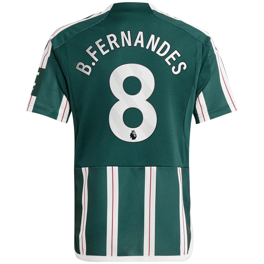 Maillot de joueur réplique extérieur Manchester United 2023/24 adidas Bruno Fernandes vert pour jeune