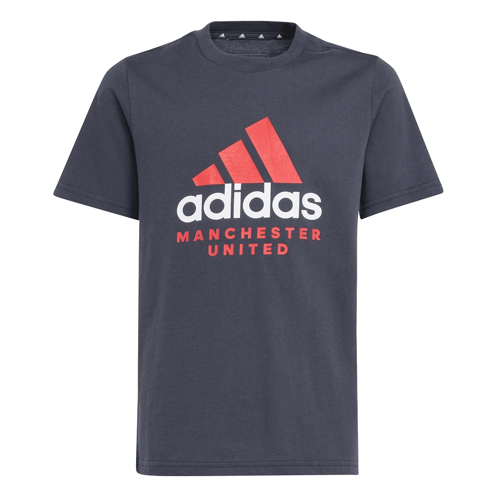 Youth adidas  Gray Manchester United DNA T-Shirt