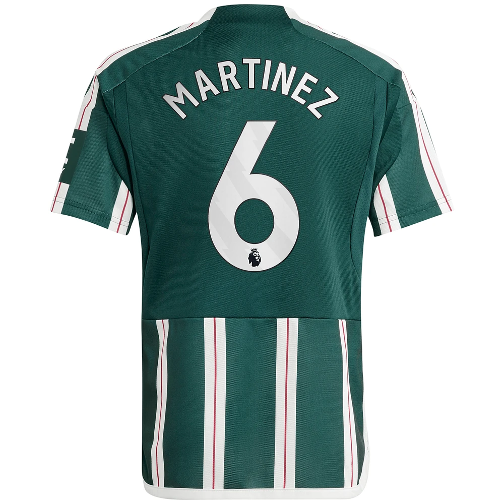 Maillot de joueur adidas Lisandro Martínez vert Manchester United 2023/24 extérieur réplique pour jeune