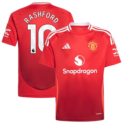 Youth adidas Marcus Rashford Red Manchester United 2024/25 Home Replica Player Jersey