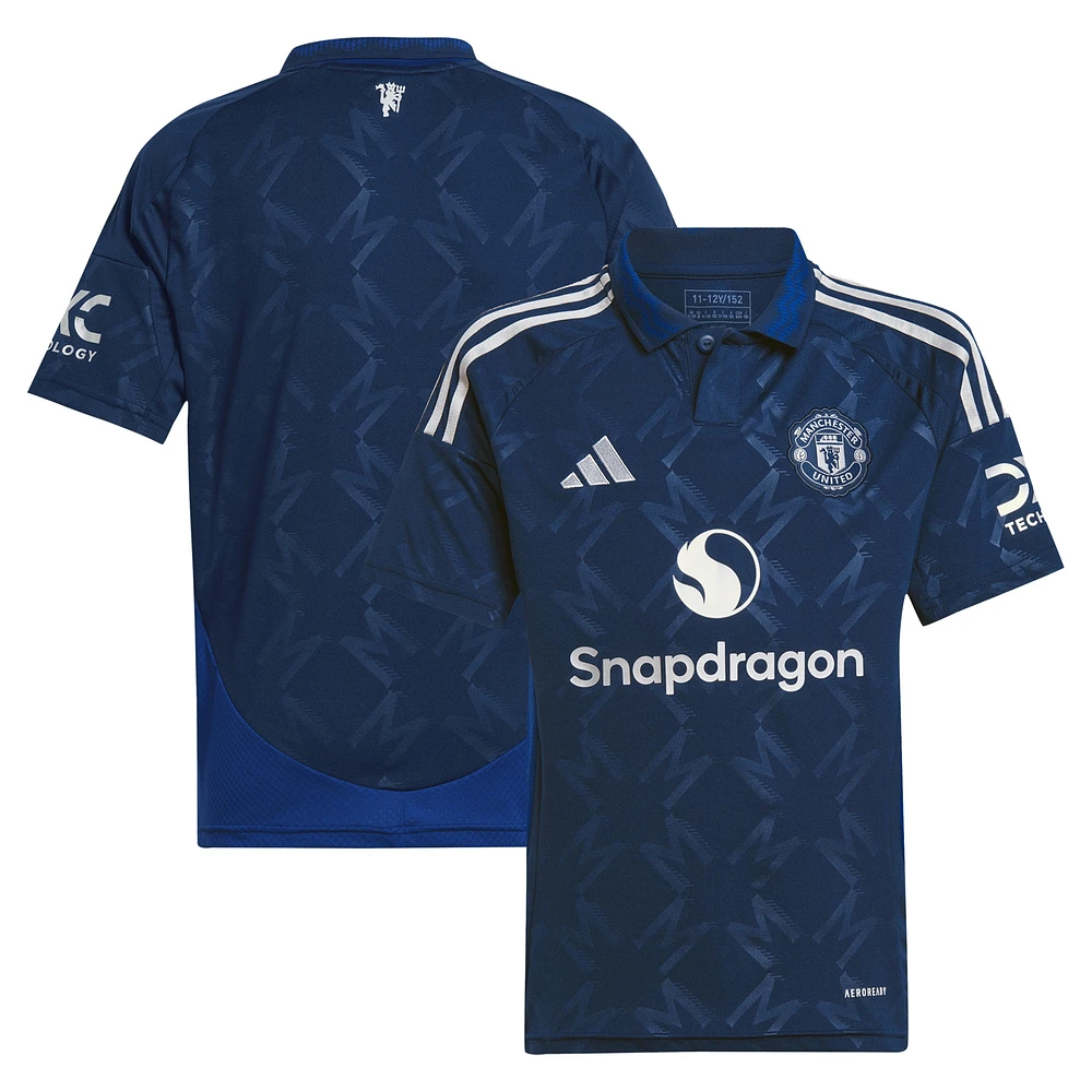 Maillot adidas bleu marine pour enfant Manchester United 2024/25 Réplique