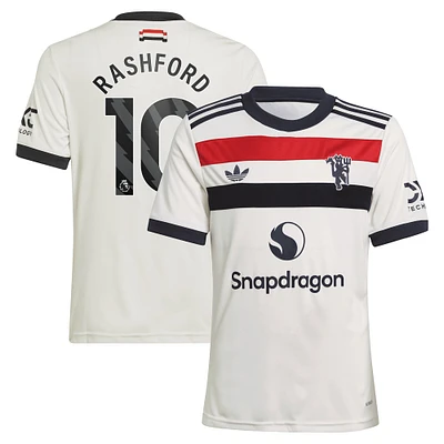 Maillot réplique adidas Originals Marcus Rashford crème pour jeunes Manchester United 2024/25