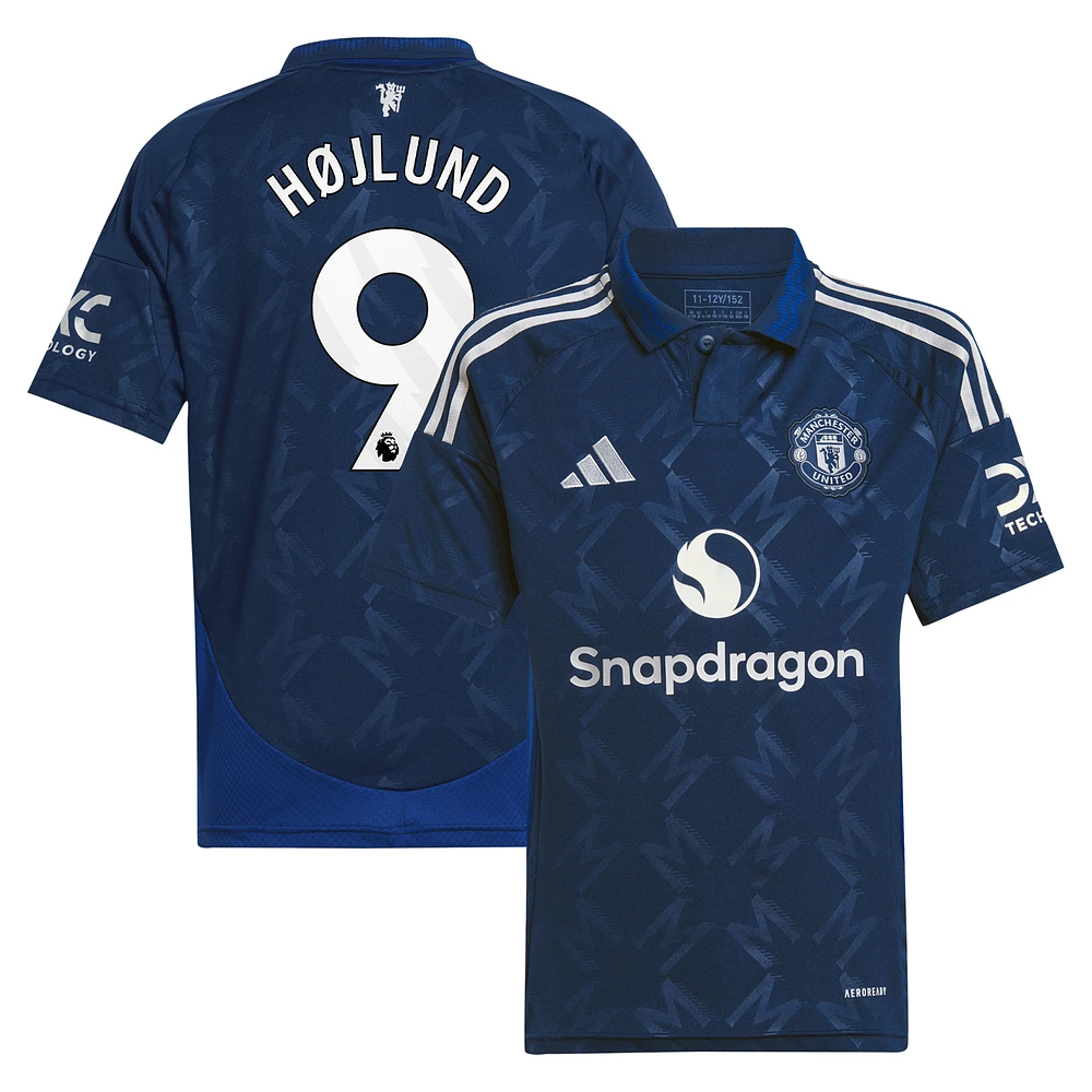 Youth adidas Rasmus Højlund Navy Manchester United 2024/25 Away Replica Player Jersey