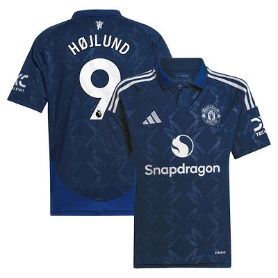 Youth adidas Rasmus Højlund Navy Manchester United 2024/25 Away Replica Player Jersey