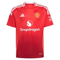 Maillot de joueur réplique domicile adidas Rasmus Højlund rouge Manchester United 2024/25 pour jeune