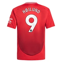 Maillot de joueur réplique domicile adidas Rasmus Højlund rouge Manchester United 2024/25 pour jeune