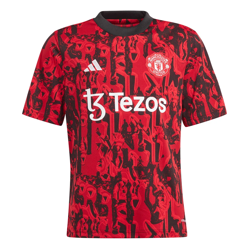 Youth adidas  Red Manchester United 2023/24 Pre-Match Top