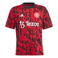 Haut d'avant-match rouge adidas Manchester United 2023/24 pour enfant