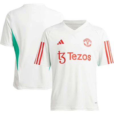 Maillot d'entraînement adidas Manchester United blanc pour jeune