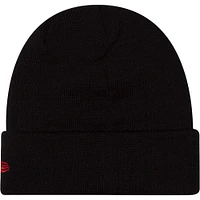 Bonnet en tricot noir à revers Manchester United Essential New Era pour jeune