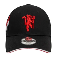 Youth New Era Black Manchester United Flag 9FORTY Adjustable Hat