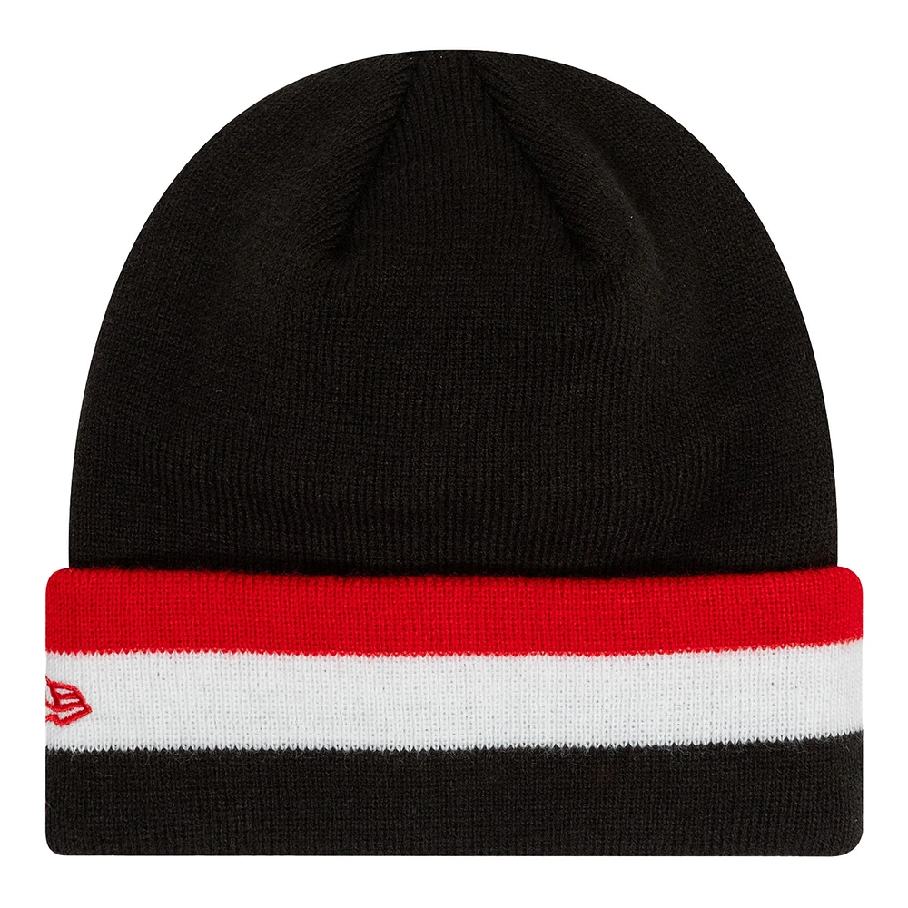 Youth New Era  Black Manchester United Flag Cuffed Knit Hat