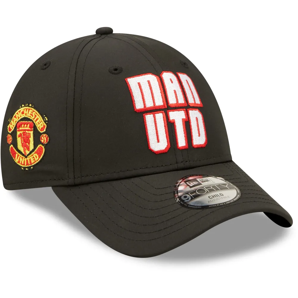 Het apparaat code Monografie Lids Manchester United New Era Youth Wordmark 9FORTY Adjustable Hat - Black  | Brazos Mall