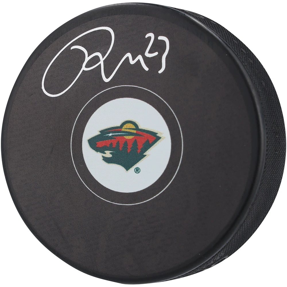 Marco Rossi Minnesota Wild Autographed Hockey Puck