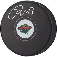Marco Rossi Minnesota Wild Autographed Hockey Puck