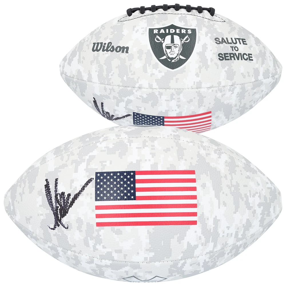 Marcus Allen Los Angeles Raiders Autographed Wilson 2024 Salute To Service Football