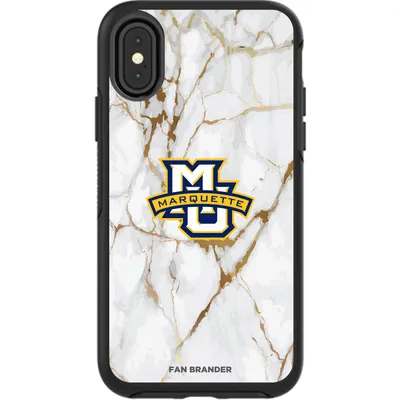 Marquette Golden Eagles iPhone Symmetry Marble Case - Black