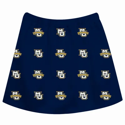 Marquette Golden Eagles Girls Youth All Over Print Skirt - Blue