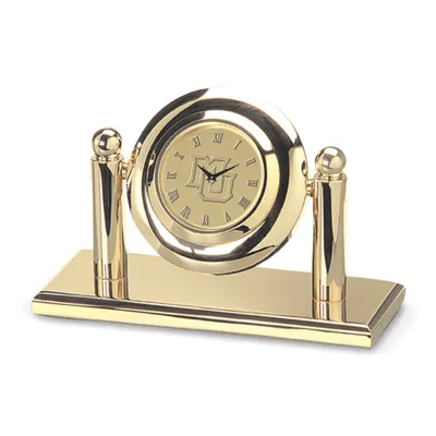 Marquette Golden Eagles Arcade Clock - Gold