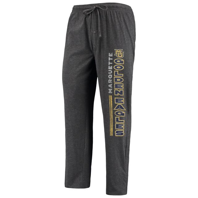 Concepts Sport Heathered Charcoal/Navy Marquette Golden Eagles Meter Ensemble de nuit et pantalon