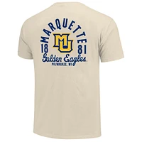 T-shirt crème pour homme avec logo de la mascotte des Golden Eagles Marquette