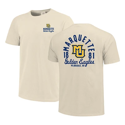 T-shirt crème pour homme avec logo de la mascotte des Golden Eagles Marquette