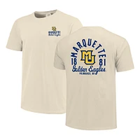 T-shirt crème pour homme avec logo de la mascotte des Golden Eagles Marquette