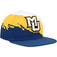 Casquette Snapback Paintbrush Marquette Golden Eagles bleu marine/blanc Mitchell & Ness pour homme