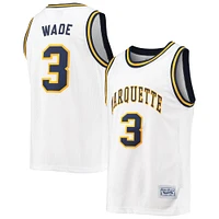 Maillot de basket-ball classique commémoratif pour hommes, marque rétro originale, Dwyane Wade, Marquette blanche, Golden Eagles