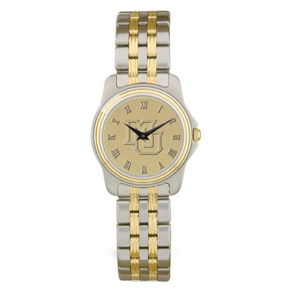 Marquette Golden Eagles Women's Two-Tone Medallion Wristwatch - Gold/Silver
