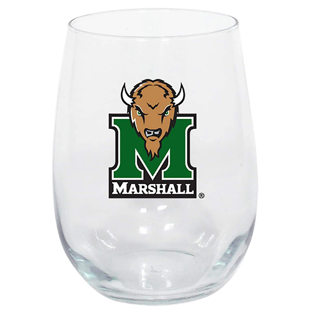 Marshall Thundering Herd 15oz. Stemless Wine Glass