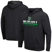 Men's Colosseum Black Marshall Thundering Herd Lantern Pullover Hoodie