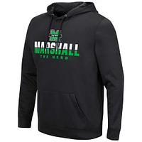 Men's Colosseum Black Marshall Thundering Herd Lantern Pullover Hoodie