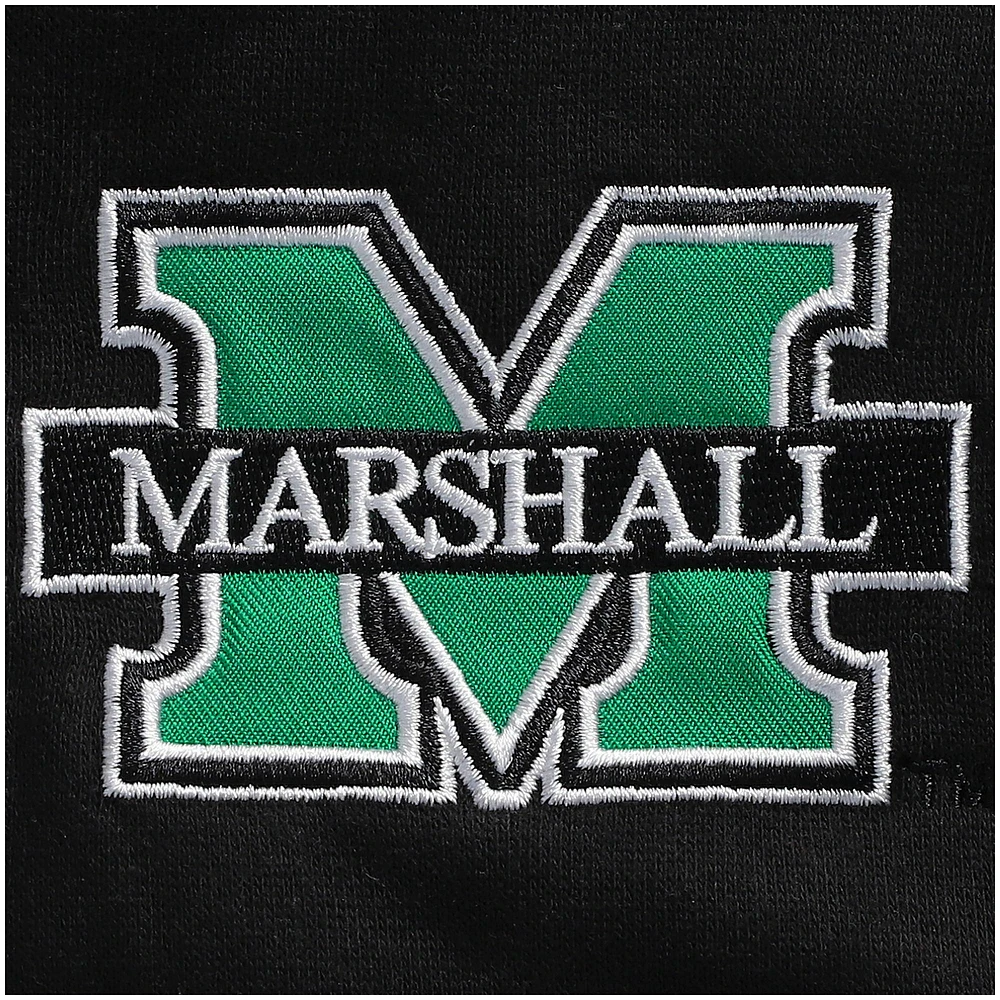 Men's Colosseum Black Marshall Thundering Herd Tortugas Logo Quarter-Zip Jacket