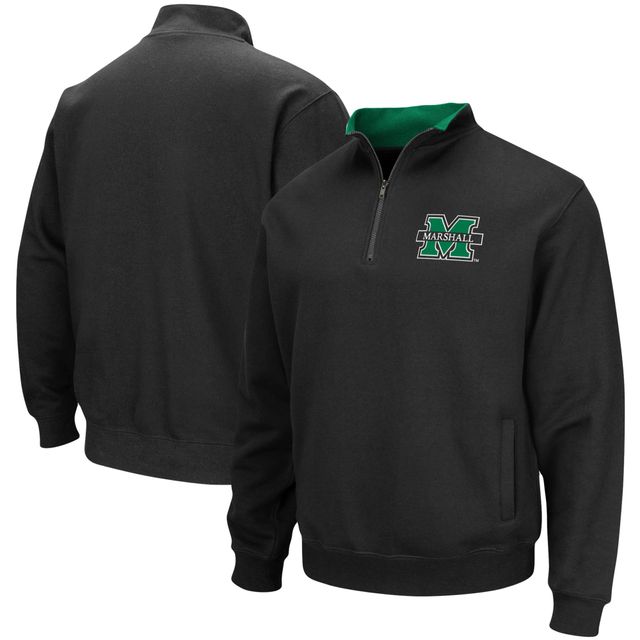 Veste Colosseum Black Marshall Thundering Herd Tortugas Logo Quarter-Zip pour homme