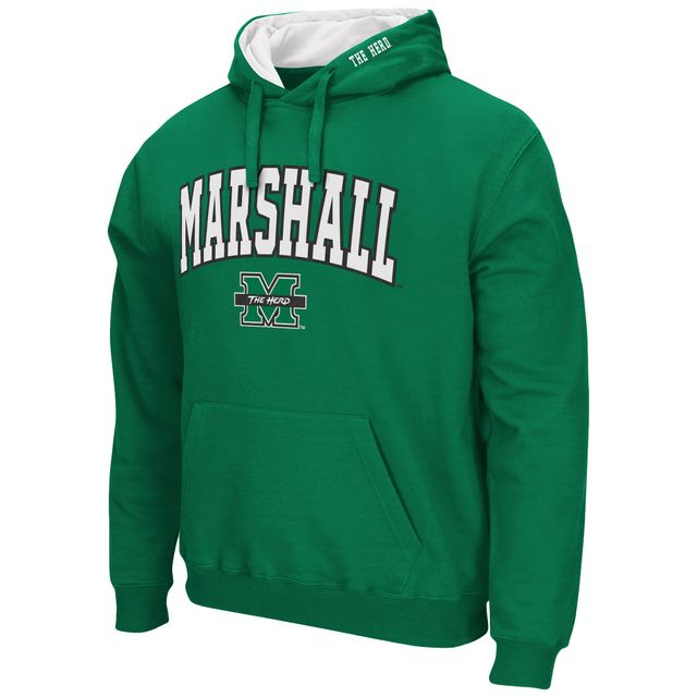 Chandail à capuchon Colosseum Kelly Green Marshall Thundering Herd Arch et logo pour hommes