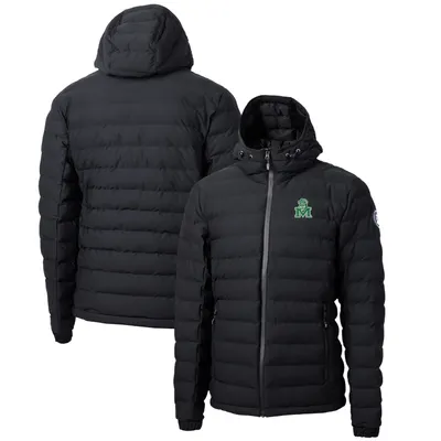 Marshall Thundering Herd Cutter & Buck Mission Ridge Repreve Eco Insulated Puffer Full-Zip Jacket - Black