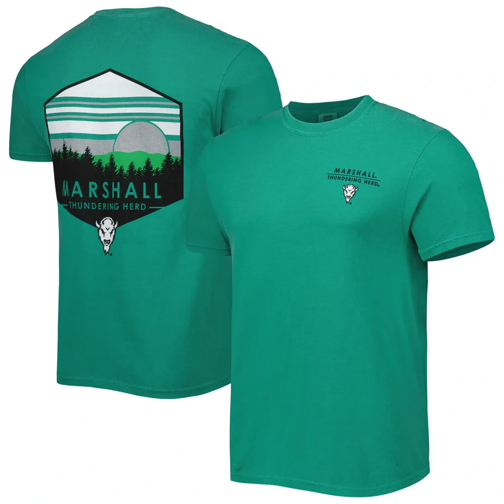 T-shirt Marshall Thundering Herd Landscape Shield vert pour homme