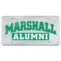WinCraft Silver Marshall Thundering Herd Alumni Laser Cut Acrylic License Plate