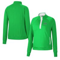 Women's Colosseum Kelly Green Marshall Thundering Herd Kipling Raglan Quarter-Snap Top