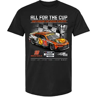 T-shirt noir pour homme de la collection Joe Gibbs Racing Team Martin Truex Jr 2024 NASCAR Cup Series Playoffs Bass Pro Shops