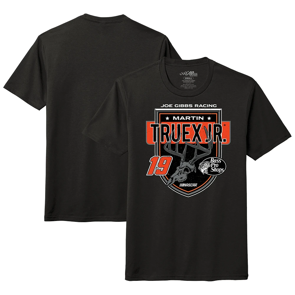 Men's Joe Gibbs Racing Team Collection  Black Martin Truex Jr Antler Tri-Blend T-Shirt