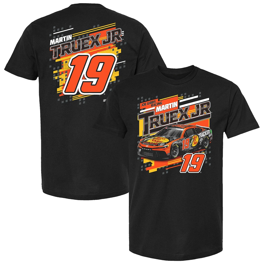 T-shirt noir Martin Truex Jr Bass Pro Shops Draft de la collection Joe Gibbs Racing Team pour hommes