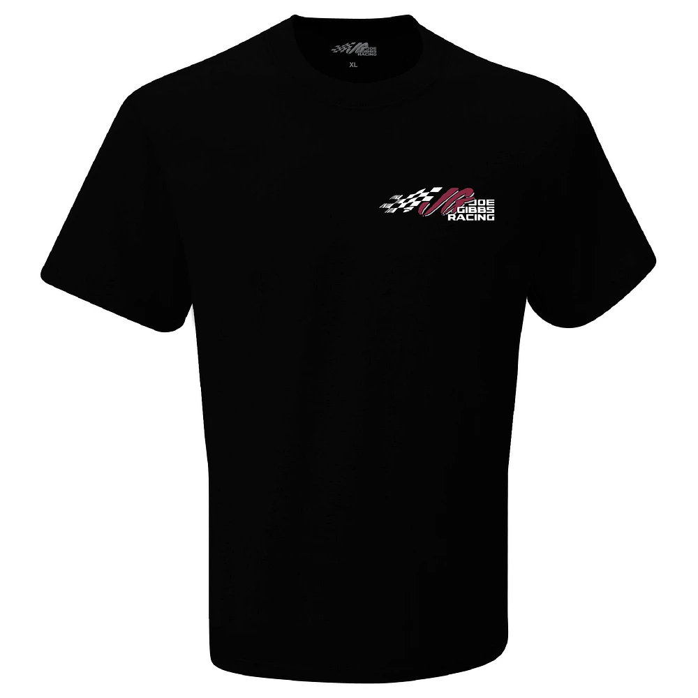 T-shirt noir avec drapeau Martin Truex Jr de la collection Joe Gibbs Racing Team pour hommes