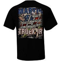 T-shirt patriotique Martin Truex Jr de la collection Joe Gibbs Racing Team pour hommes, noir