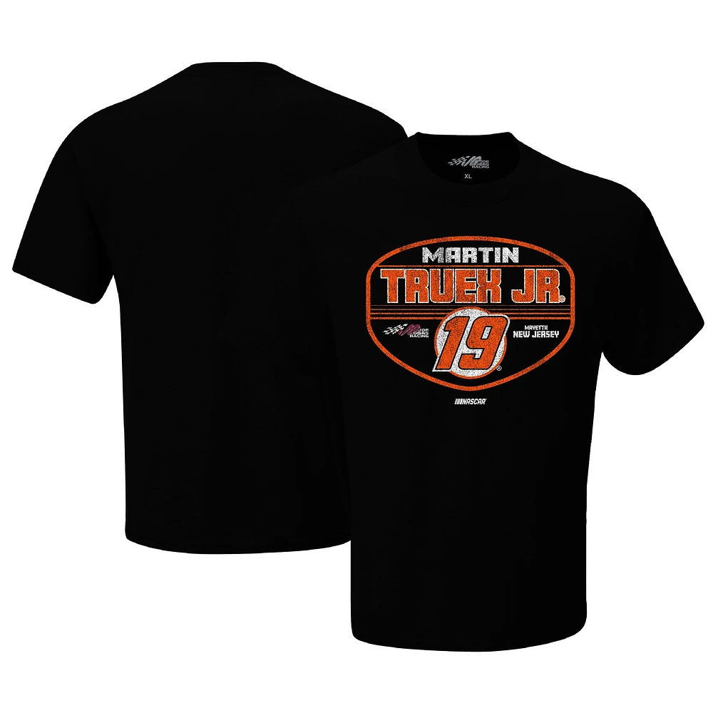 T-shirt noir Martin Truex Jr Tailgate de la collection Joe Gibbs Racing Team pour hommes