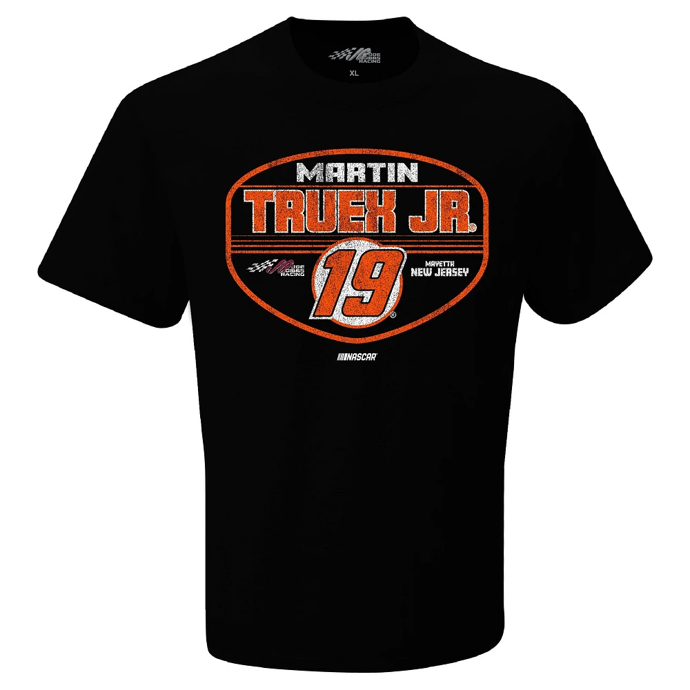 T-shirt noir Martin Truex Jr Tailgate de la collection Joe Gibbs Racing Team pour hommes