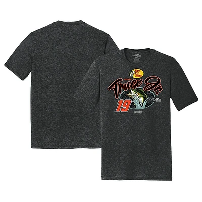 Men's Joe Gibbs Racing Team Collection Heather Black Martin Truex Jr Angler T-Shirt